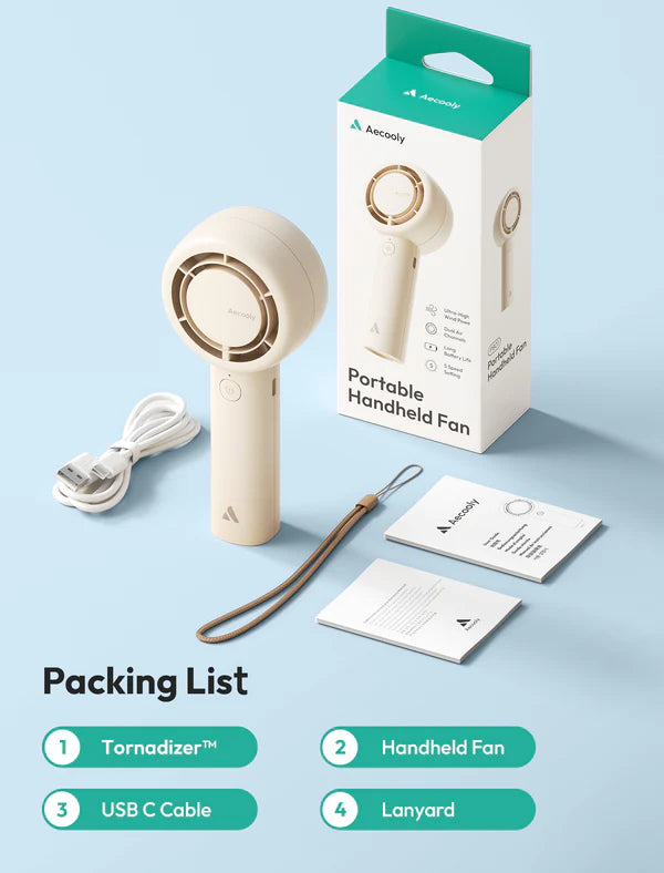 Aecooly Halo 01 - Portable Dual Air Channels Handheld Fan