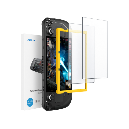 JSAUX Anti-Glare Screen protector for Steam Deck with guiding frame - 2 packs