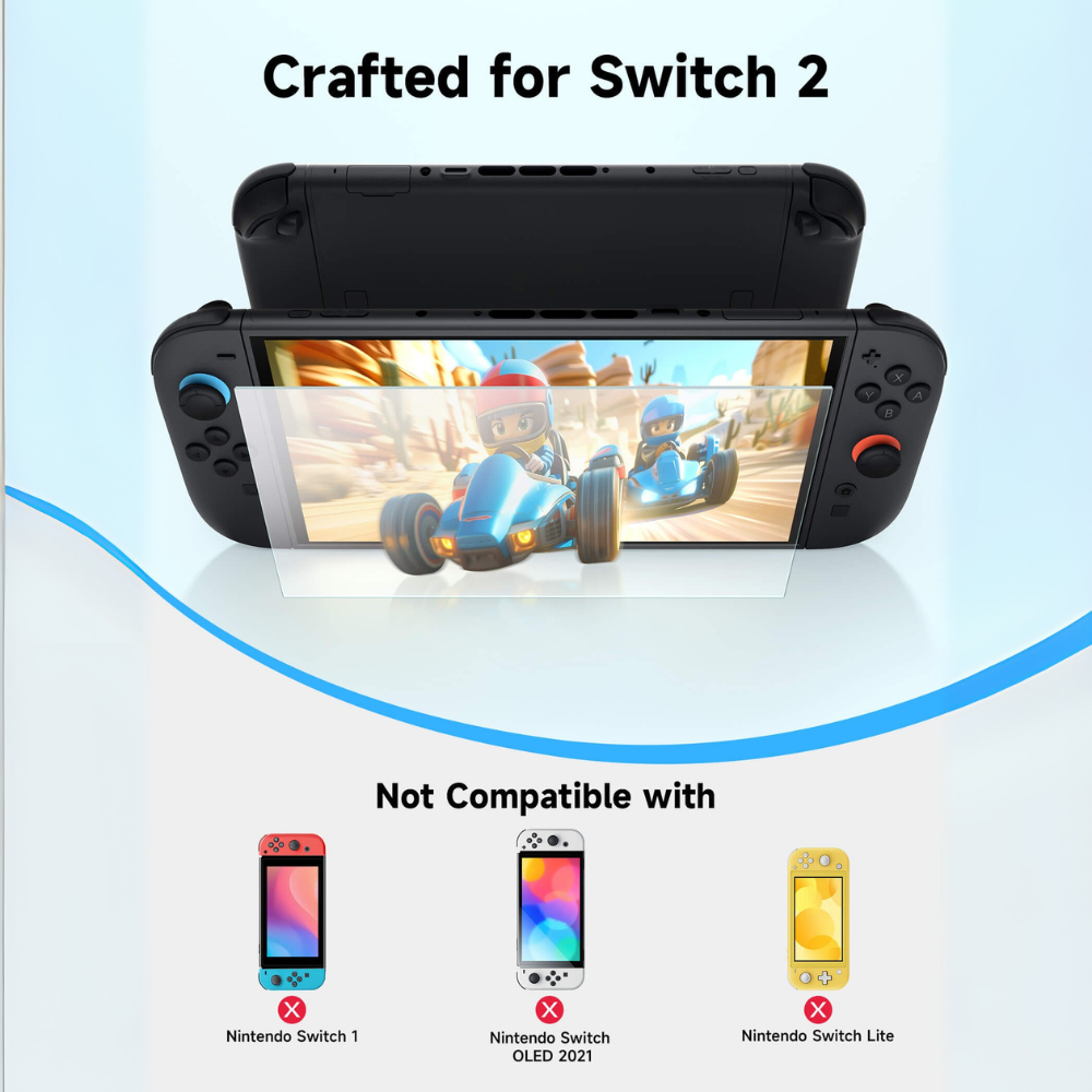 JSAUX Anti-Glare Screen Protector for Switch 2 (2 PACK)