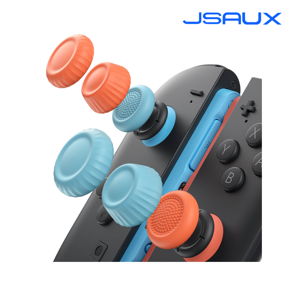 JSAUX Multi-Mode Joystick Cap and Thumb Grip with Lever Guard Set for Switch 2