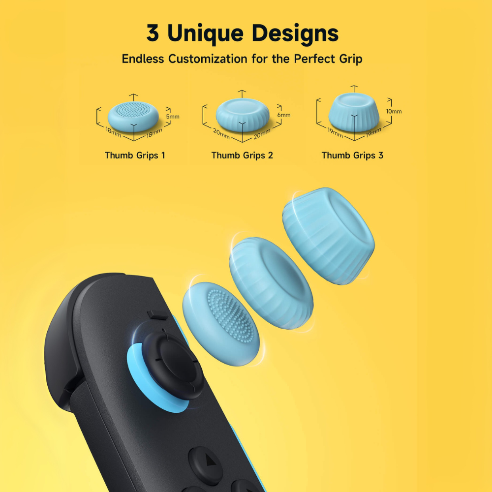 JSAUX Multi-Mode Joystick Cap and Thumb Grip with Lever Guard Set for Switch 2
