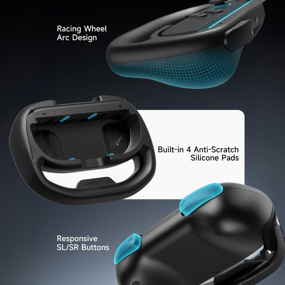 JSAUX Racing Steering Wheel for Switch 2