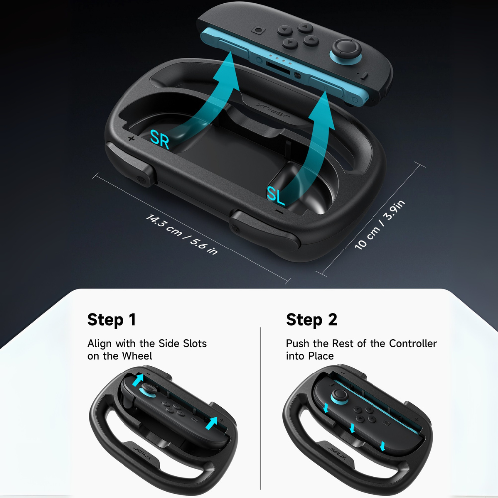 JSAUX Racing Steering Wheel for Switch 2