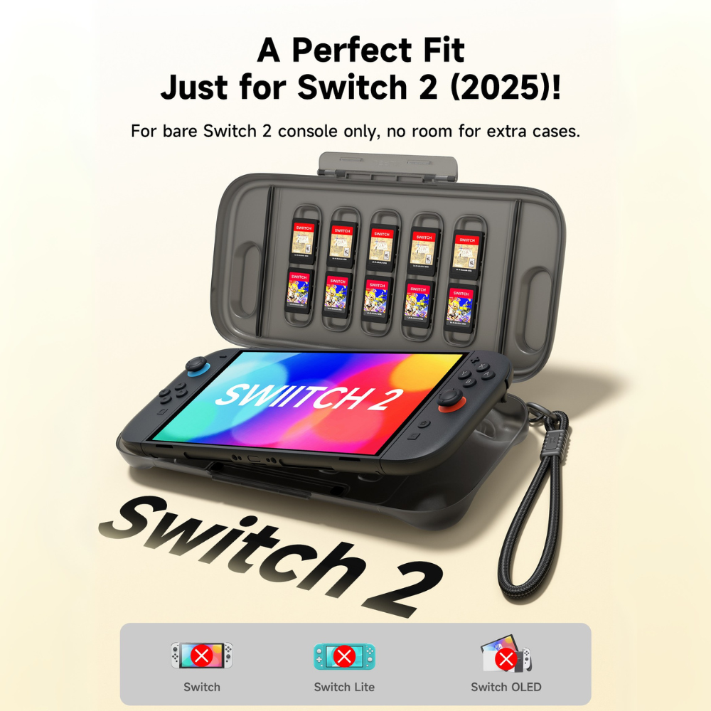 JSAUX Shock-Absorbent Storage Case for Switch 2