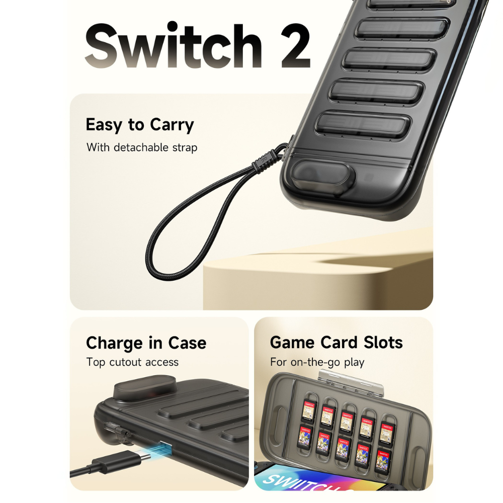 JSAUX Shock-Absorbent Storage Case for Switch 2