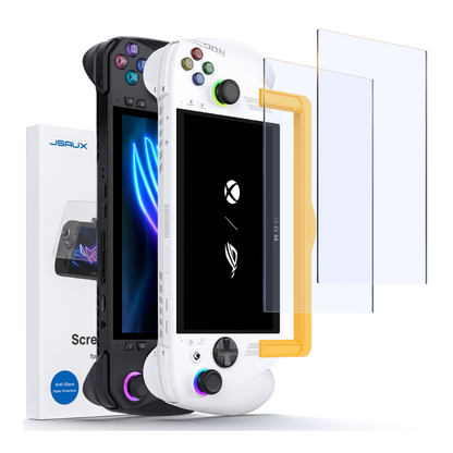 Jsaux Anti-Glare Screen protector for ROG ALLY&ROG ALLY X with guiding frame-2 packs (Matte)