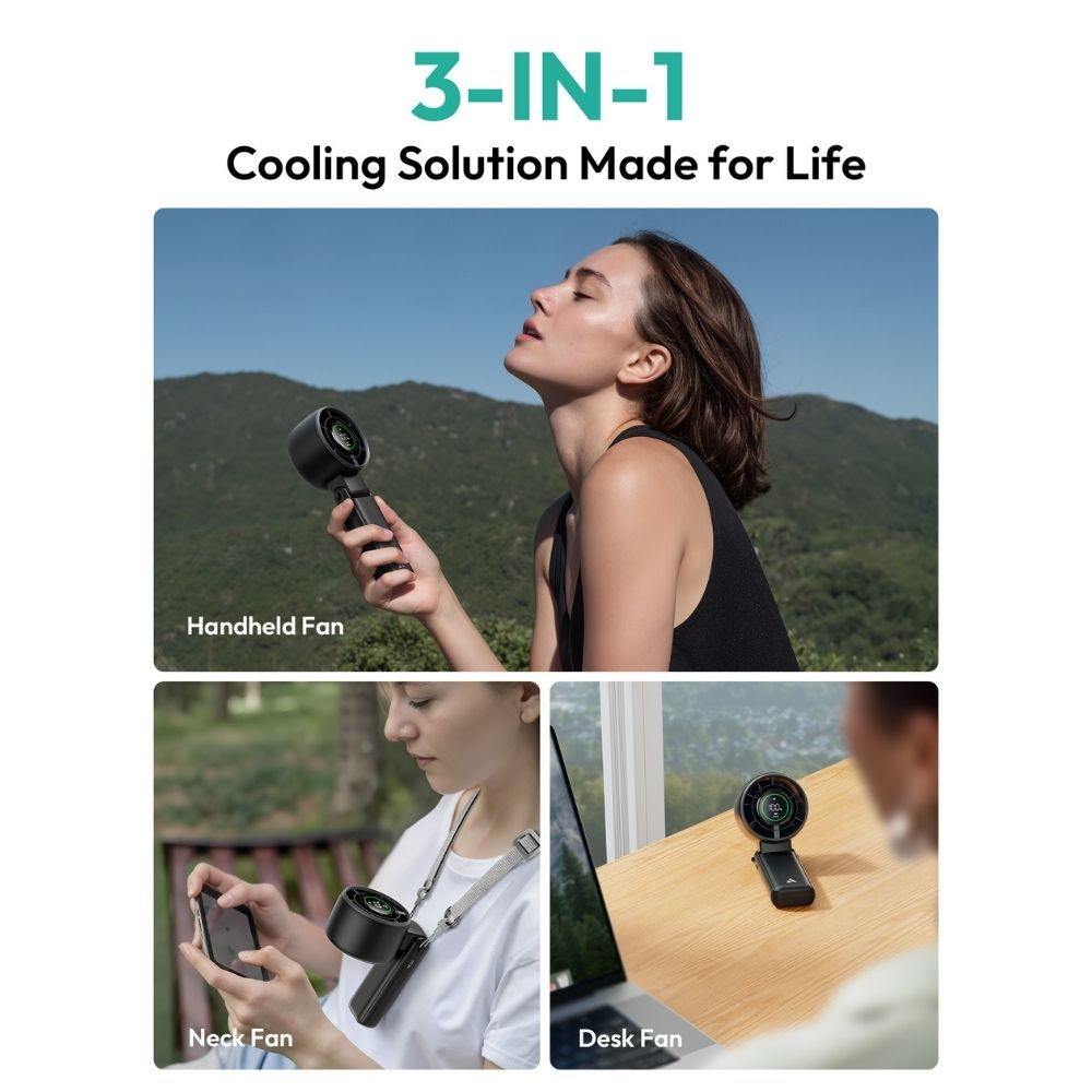 Aecooly Halo 02 - Portable Dual Air Channels Handheld Fan