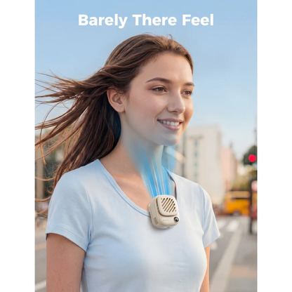Aecooly - Mini Neck Fan Clip Portable Fan With Magnetic Back Clip