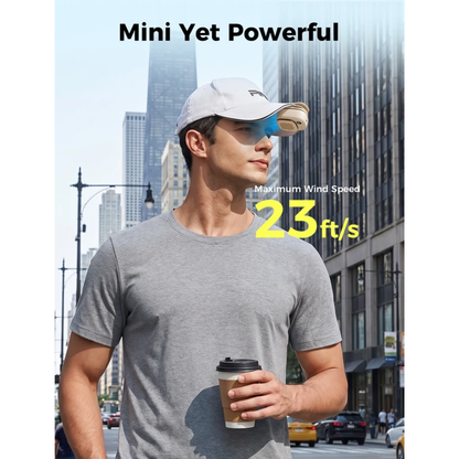 Aecooly - Mini Neck Fan Clip Portable Fan With Magnetic Back Clip