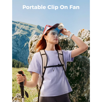 Aecooly - Mini Neck Fan Clip Portable Fan With Magnetic Back Clip