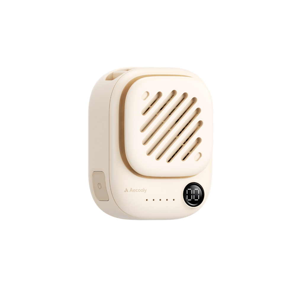 Aecooly - Mini Neck Fan Clip Portable Fan With Magnetic Back Clip