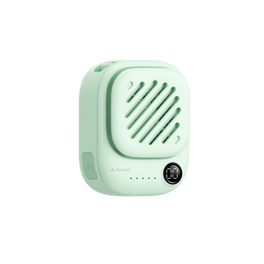 Aecooly - Mini Neck Fan Clip Portable Fan With Magnetic Back Clip