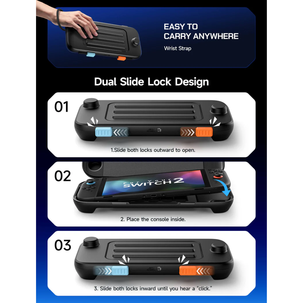 JSAUX RuggShell Ultra Shockproof Case for Switch 2