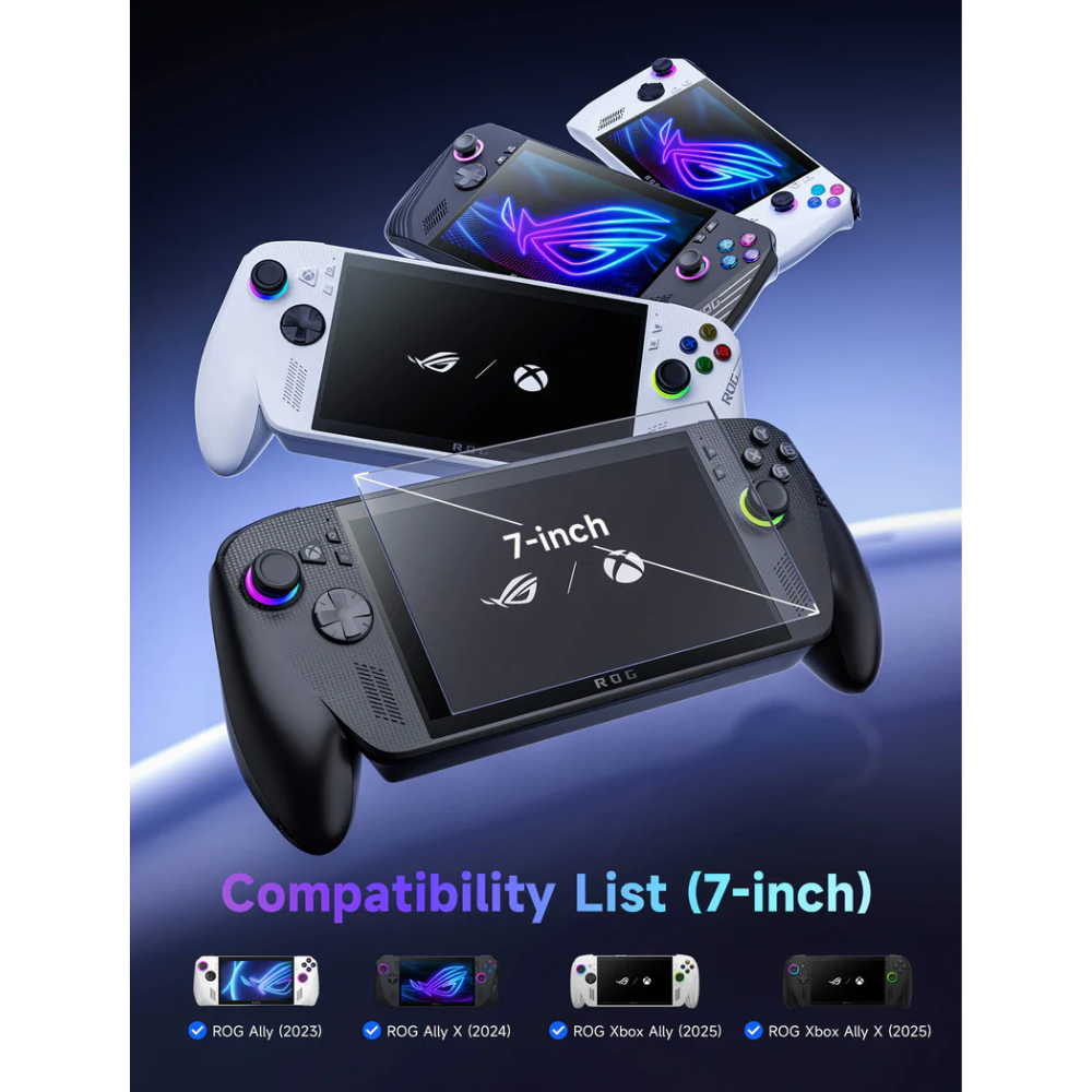 Jsaux Anti-Glare Screen protector for ROG ALLY&ROG ALLY X with guiding frame-2 packs (Matte)