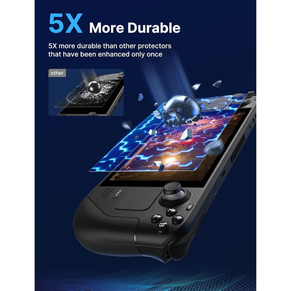 JSAUX ULTRA CLEAR Screen Protector For STEAM DECK with installation frame - 2 packs (Clear)