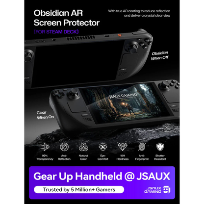 JSAUX Obsidian AR Screen Protector for Steam Deck LCD & OLED