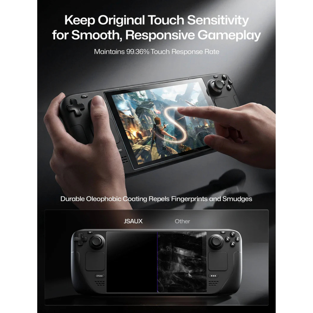JSAUX Obsidian AR Screen Protector for Steam Deck LCD & OLED