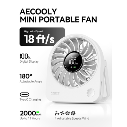 Aecooly Mini Desktop Fan (2000mAh)