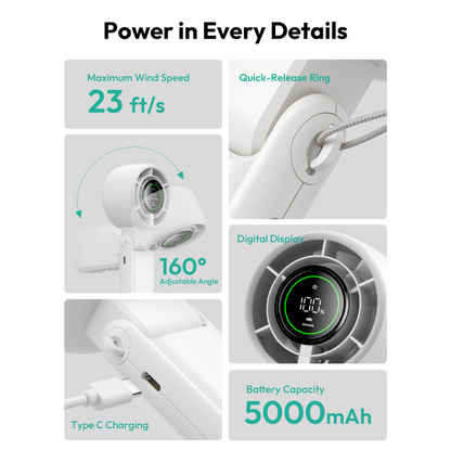 Aecooly Halo 02 - Portable Dual Air Channels Handheld Fan