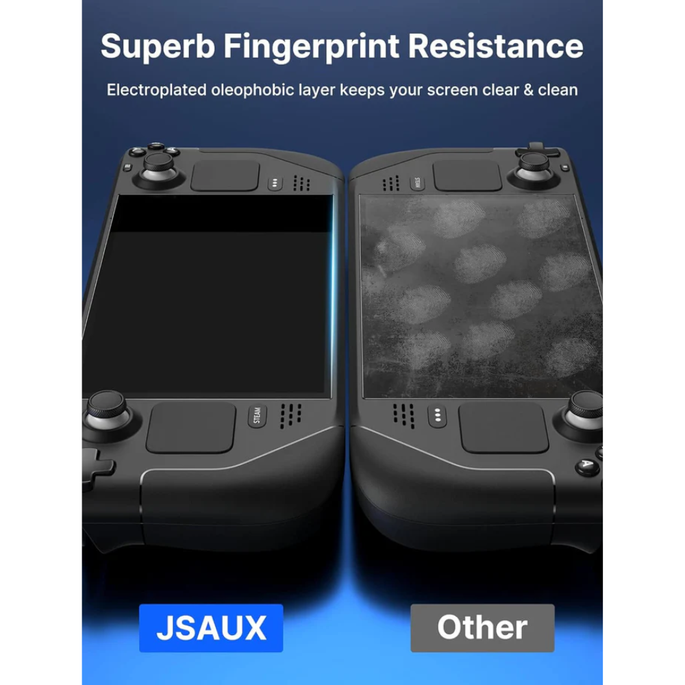 JSAUX ULTRA CLEAR Screen Protector For STEAM DECK with installation frame - 2 packs (Clear)