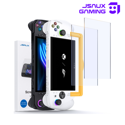Jsaux Anti-Glare Screen protector for ROG ALLY&ROG ALLY X with guiding frame-2 packs (Matte)