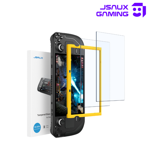 JSAUX ULTRA CLEAR Screen Protector For STEAM DECK with installation frame - 2 packs (Clear)