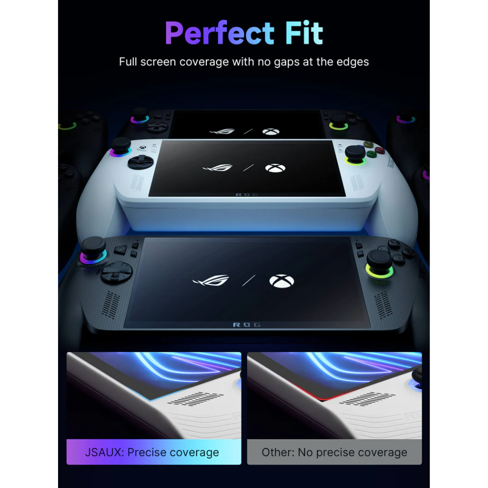Jsaux Anti-Glare Screen protector for ROG ALLY&ROG ALLY X with guiding frame-2 packs (Matte)