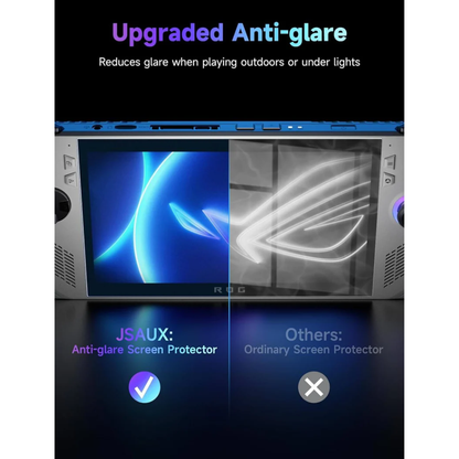 Jsaux Anti-Glare Screen protector for ROG ALLY&ROG ALLY X with guiding frame-2 packs (Matte)