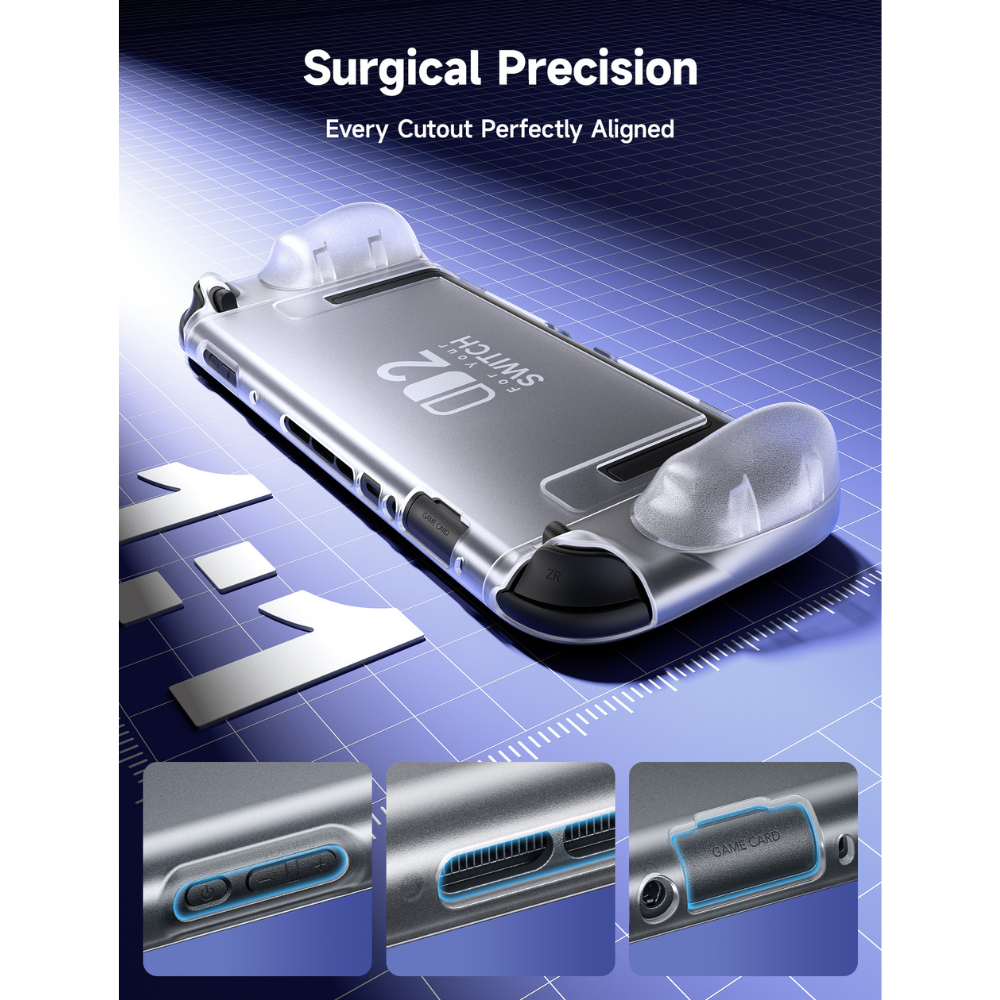 JSAUX Split Transparent Ergonomic Protective Case for Switch 2