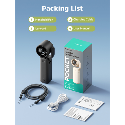 Aecooly 3 in 1 Portable Fan AirGimbal (3500mAh)