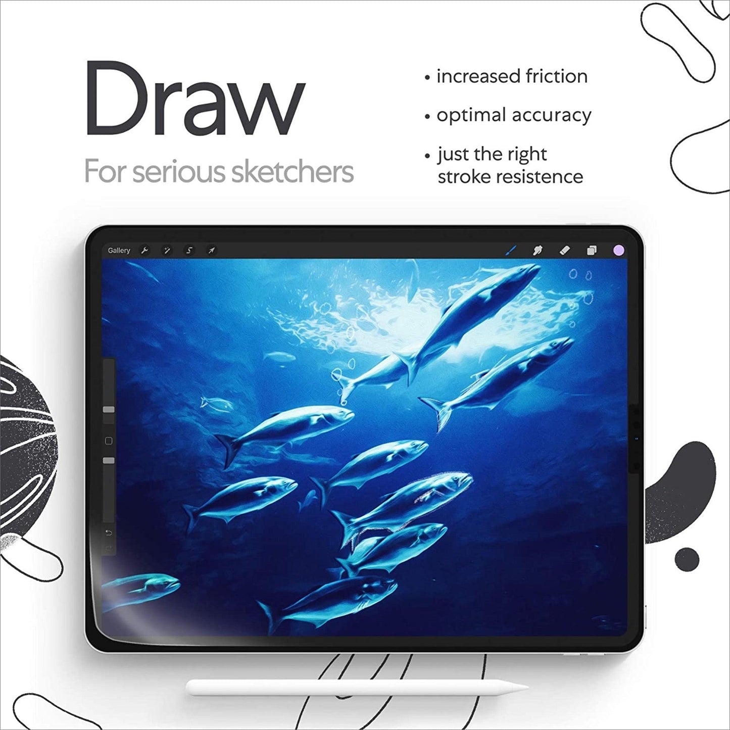 Paperlike (2 Pieces) for iPad 10.2" (2021, 2020 & 2019) - Transparent Screen Protector for Notetaking and Drawing Like on Paper