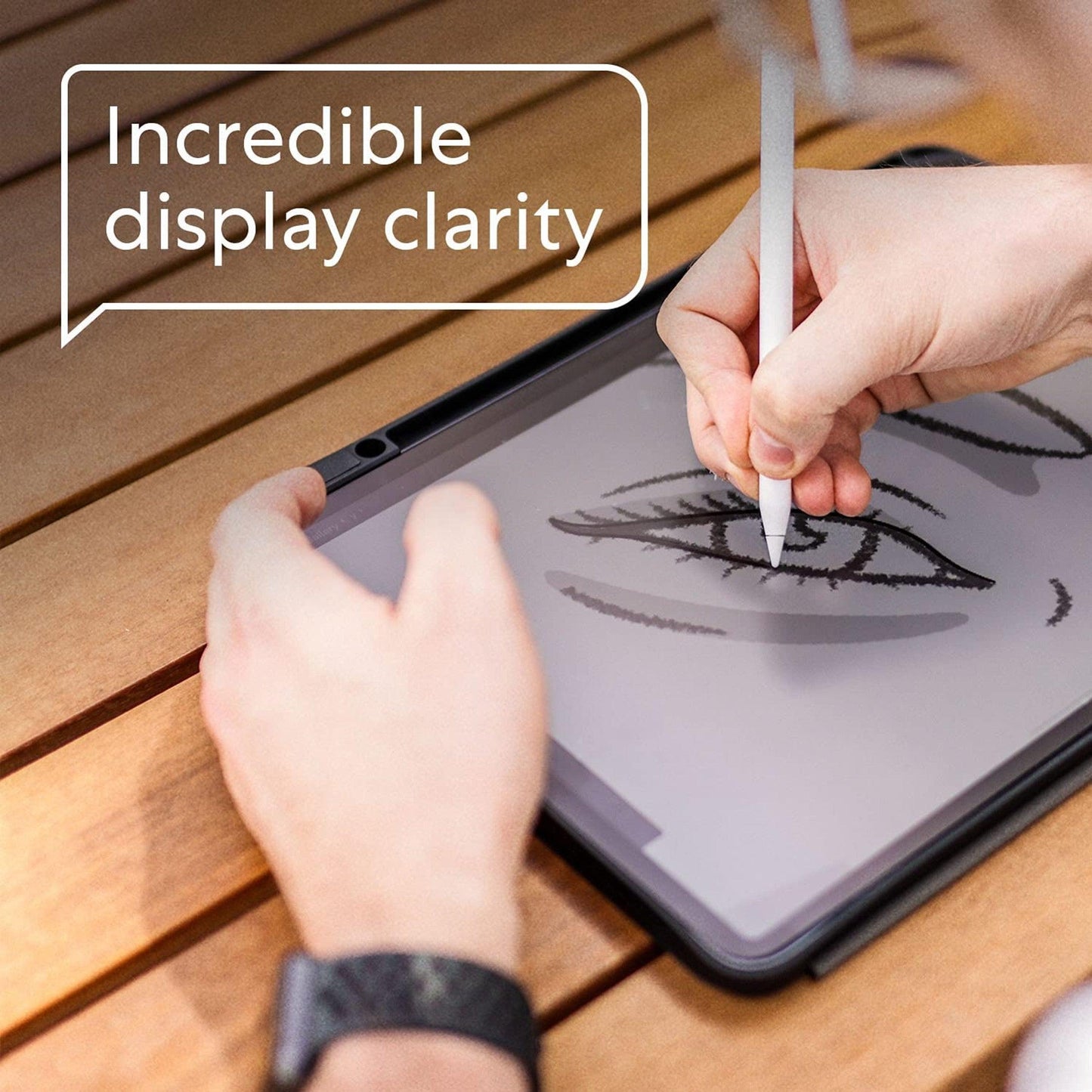 Paperlike (2 Pieces) for iPad 10.2" (2021, 2020 & 2019) - Transparent Screen Protector for Notetaking and Drawing Like on Paper